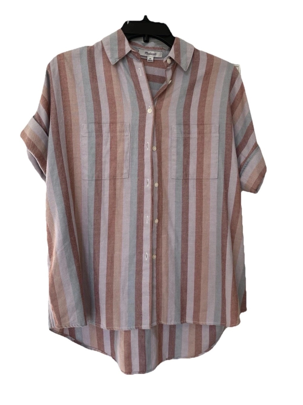 🇺🇸 Madewell Striped Button-Down Shirt (Women's Size XS)